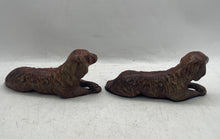 Load image into Gallery viewer, Lot Of 2 Pieces Brown Metal Home Decorative Sitting Dog Figurine Collectible