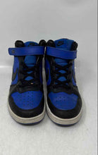 Load image into Gallery viewer, Nike Kids Court Borough Mid 2 Blue Black Lace-Up High Top Sneaker Shoes Size 3Y
