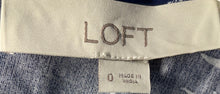 Load image into Gallery viewer, Loft Womens Blue White Floral Print Short Sleeve Regular Fit Mini Dress Size 0