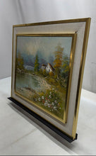 Load image into Gallery viewer, Landscape With A Lake House And Meadow Double Framed Wall Art Painting