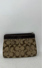 Load image into Gallery viewer, Coach Womens Brown Signature Print Inner Pocket Zipper Small Pouch Wallet