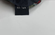 Load image into Gallery viewer, Christian Dior Mens Red Green Geometric Printed Keeper Loop Pointed Tie
