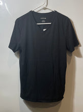 Load image into Gallery viewer, Lacoste Mens Black Cotton V-Neck Short Sleeve Pullover T-Shirt Size Large