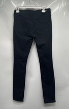 Load image into Gallery viewer, Express Womens Black Denim Distressed Mid-Rise Legging Skinny Leg Jeans Size 4
