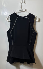 Load image into Gallery viewer, H&M Womens Black Sleeveless Round Neck Back Zip Peplum Blouse Top Size 8