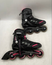 Load image into Gallery viewer, Bladerunner Womens Advantage Pro Black Pink Adjustable Inline Skates Size 9