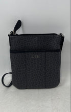 Load image into Gallery viewer, Guess Womens Black And Gray Faux Leather Zipper Adjustable Strap Crossbody Bag