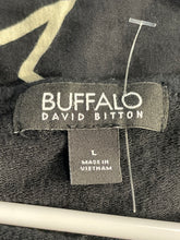 Load image into Gallery viewer, Buffalo David Bitton Womens Black Star Print Short Sleeve Blouse Top Size Large