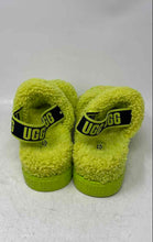 Load image into Gallery viewer, UGG Womens Oh Fluffita Key Lime Green Open Toe Platform Slippers Size 8