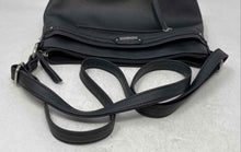 Load image into Gallery viewer, Rosetti Womens Black Leather Zipper Adjustable Strap Crossbody Handbag