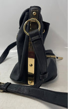 Load image into Gallery viewer, Aldo Womens Black Leather Outer Zip Pocket Adjustable Strap Crossbody Handbag
