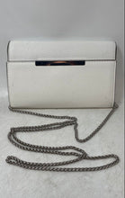 Load image into Gallery viewer, Afkomst Womens White Leather Chain Strap Convertible Clutch Crossbody Purse