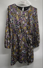 Load image into Gallery viewer, Zara Womens Multicolor Paisley Long Sleeve Round Neck Mini Dress Size S