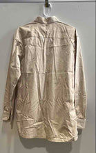 Load image into Gallery viewer, Zanella Mens Beige Collared Long Sleeve Button-Up Shirt Size Large