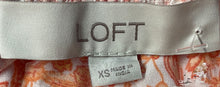 Load image into Gallery viewer, Loft Womens Orange White Floral Sleeveless Tie Neck Blouse Top Size XS