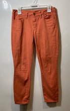 Load image into Gallery viewer, Tory Burch Womens Orange Denim Stretch Pockets Skinny Leg Jeans Size 26