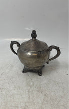 Load image into Gallery viewer, Wm. A. Rogers Silver-Tone Engraved Scroll Handle Footed Sugar Bowl With Lid