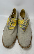 Load image into Gallery viewer, Giorgio Brutini Mens Gray Yellow Lace-Up Round Toe Oxford Dress Shoes Size 13