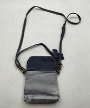 Load image into Gallery viewer, InOne Womens Blue Striped Detachable Strap Charm Cell Phone Crossbody Bag