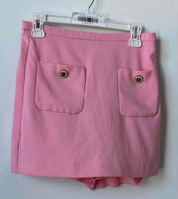 Load image into Gallery viewer, Zara Womens Pink Side Zip Front Pockets Short Mini Skorts Size Medium