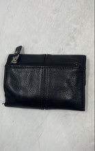 Load image into Gallery viewer, Fossil Womens Black Pebbled Leather ID & Credit Card Slots Trifold Wallet