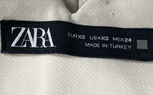 Load image into Gallery viewer, Zara Womens Beige Pleated Front Slash Pockets Straight Leg Ankle Pants Size XS
