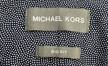 Load image into Gallery viewer, Michael Kors Mens Blue White Printed Big Fit Long Sleeve Dress Shirt Size 18