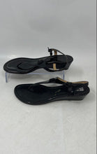 Load image into Gallery viewer, Michael Kors Womens Black Color Leather Wedge Heel Thong Sandals Size 6.5M