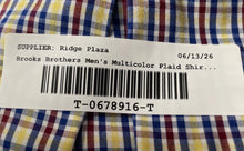 Load image into Gallery viewer, Brooks Brothers Mens Multicolor Plaid Long Sleeve Collared Button-Up Shirt Sz L