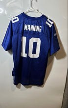 Load image into Gallery viewer, Reebok Kids Blue And White New York Giants Eli Manning #10 Jersey Size XL 18-20