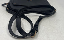 Load image into Gallery viewer, Jones New York Womens Black Leather Adjustable Strap Crossbody Handbag
