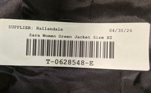 Load image into Gallery viewer, Zara Womens Green Long Sleeve Single-Breasted One Button Blazer Size XS With Tag