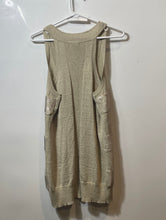 Load image into Gallery viewer, Cache Womens Gold Scoop Neck Sleeveless Tank Top Size Large