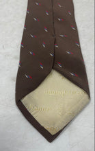 Load image into Gallery viewer, Paco Rabanne Mens Brown Printed Keeper Loop Formal Adjustable Pointed Tie