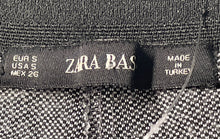 Load image into Gallery viewer, Zara Basic Womens Gray Red White Striped Flat Front Pockets Trouser Pants Sz S
