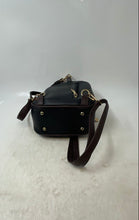 Load image into Gallery viewer, R.L Womens Black Brown Pebble Leather Outer Pocket Adjustable Strap Backpack