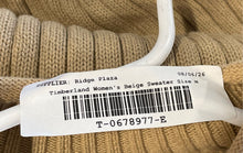 Load image into Gallery viewer, Timberland Womens Beige Long Sleeve Crew Neck Ribbed Pullover Sweater Size M