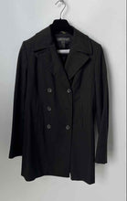 Load image into Gallery viewer, Banana Republic Womens Black Long Sleeve Double-Breasted Pea Coat Size Medium