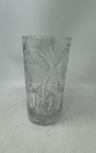 Load image into Gallery viewer, Clear Engraved Crystal Cut Handmade Home Decorative Collectible Flower Vase