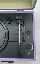 Load image into Gallery viewer, Jorlai Model J-TT300 Purple Bluetooth 3-Speed Portable Record Player Untested