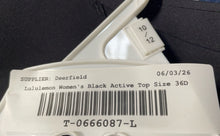 Load image into Gallery viewer, Lululemon Womens Black Activewear Enlite Zip Front Sports Bra Size 36D