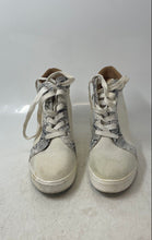 Load image into Gallery viewer, CCOCCI Womens Lake Gray White Lace-Up Wedge Heel Sneaker Shoes Size 8.5