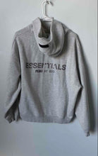 Load image into Gallery viewer, Essentials Fear Of Good Unisex Gray Heather Long Sleeve Pullover Hoodie Size M