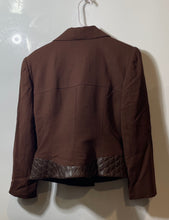 Load image into Gallery viewer, Alberto Makali Womens Brown Wool Collared Long Sleeve Button Front Jacket Size 8