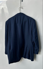 Load image into Gallery viewer, Bocaccio Uomo Mens Blue Notch Lapel Two-Button Blazer Jacket Size 46R