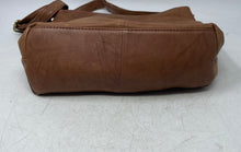 Load image into Gallery viewer, Unbranded Womens Brown Leather Adjustable Strap Double Zipper Shoulder Handbag