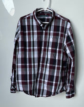 Load image into Gallery viewer, Perry Ellis Mens Wine Multiple Plaid Long Sleeve Slim Fit Button-Up Shirt Sz XL