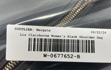 Load image into Gallery viewer, Liz Claiborne Womens Black Leather Inner Pocket Double Handle Tote Bag