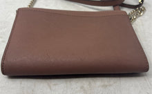 Load image into Gallery viewer, Michael Kors Womens Brown Leather Adjustable Strap Flap Over Lined Crossbody Bag