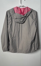 Load image into Gallery viewer, The North Face Girls Gray Pink Long Sleeve Hooded Windbreaker Jacket Sz L 14/16
